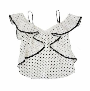 Adelyn Rae Polka Dot Off the Shoulder Top